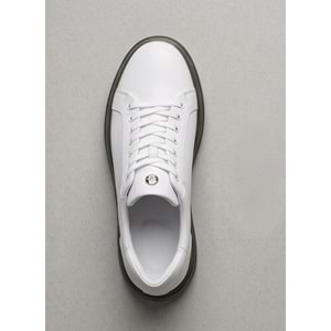 2274-Zanelle Hakiki Full Duble Deri Üst Kalite Premıum Erkek Sneaker Ayakkabı - NKT02274-BEYAZ-41