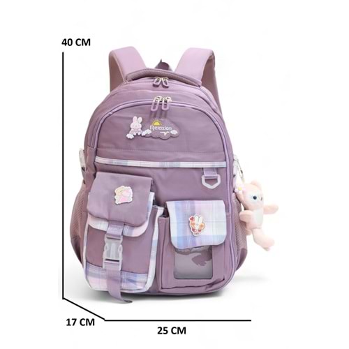 Relaxion 2174-1450 İthal Kore Tarzı Unisex Çocuk İlkokul Sırt Çantası