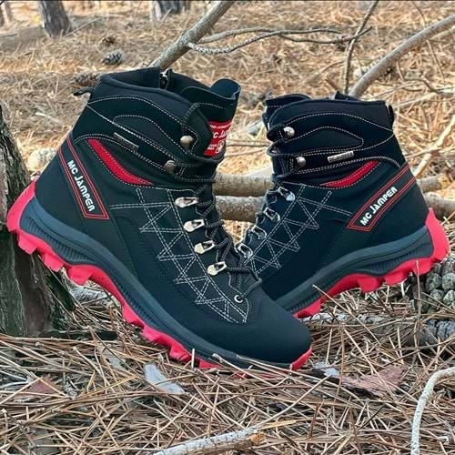 2224-Jamper Anatomik Kaydırmaz Tabanlı Soft Shell Outdoor Trekking Erkek Fermuarlı Spor Bot