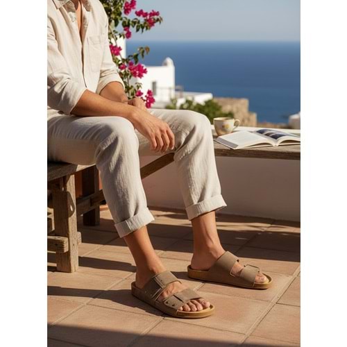 2245-Look Life Unisex Çift Tokalı Ultra Hafif Havuz,Plaj ve Günlük Kullanıma Uygun Terlik