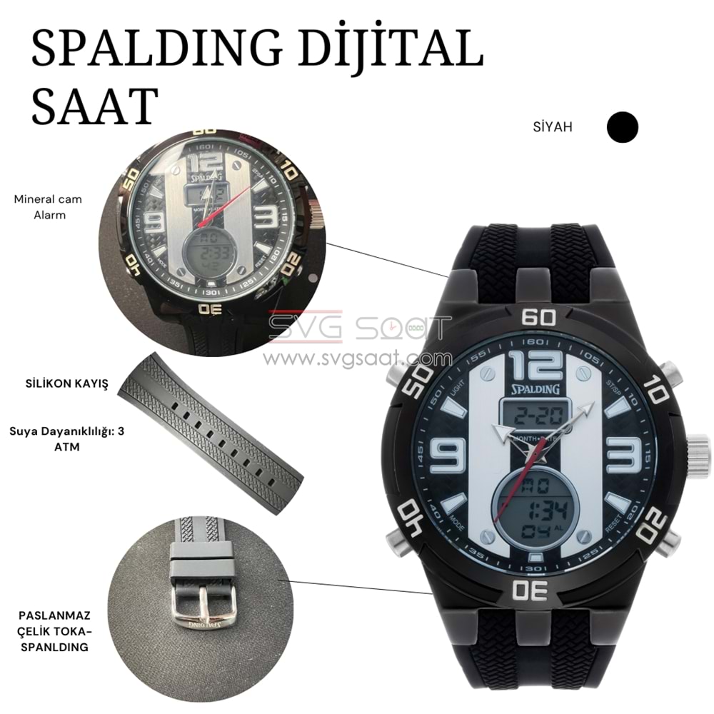 SPALDING SP-103 DİJİTAL VE ANALOG SPOR SAAT