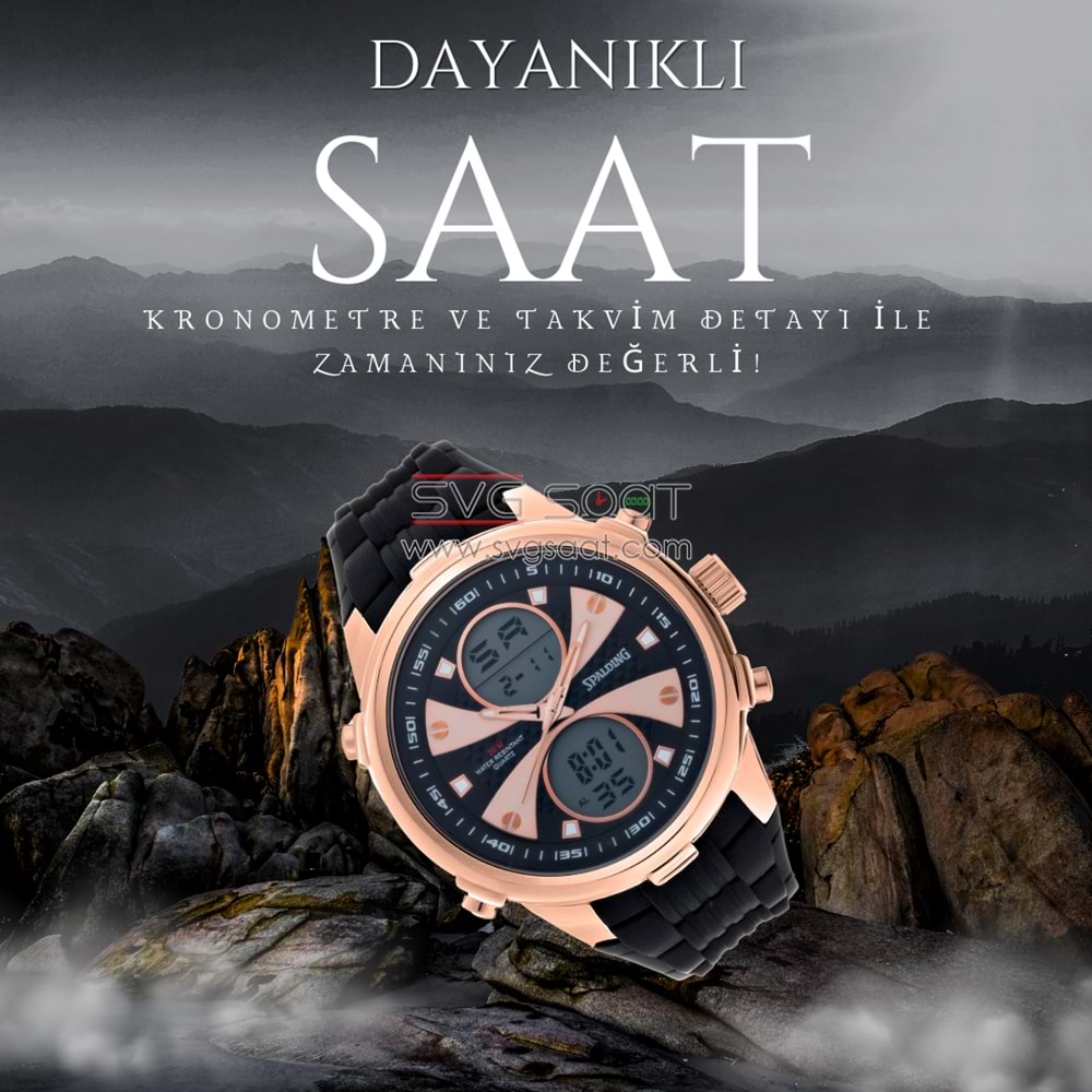 SPALDING SP-105 DİJİTAL VE ANALOG SPOR SAAT