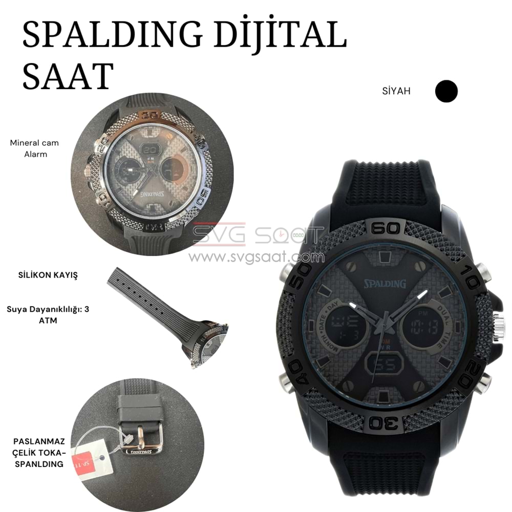 SPALDING SP-117 DİJİTAL VE ANALOG SPOR SAAT
