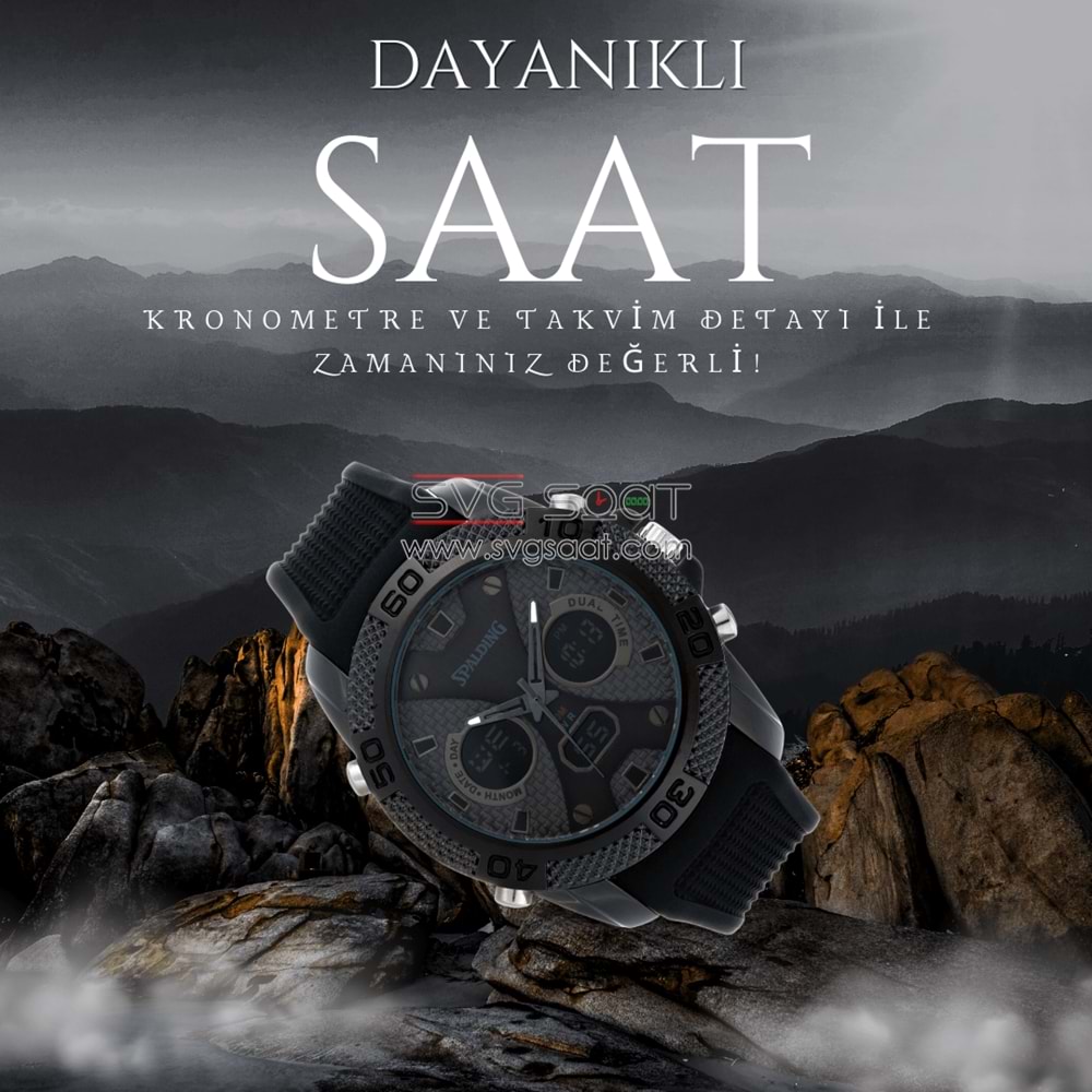 SPALDING SP-117 DİJİTAL VE ANALOG SPOR SAAT