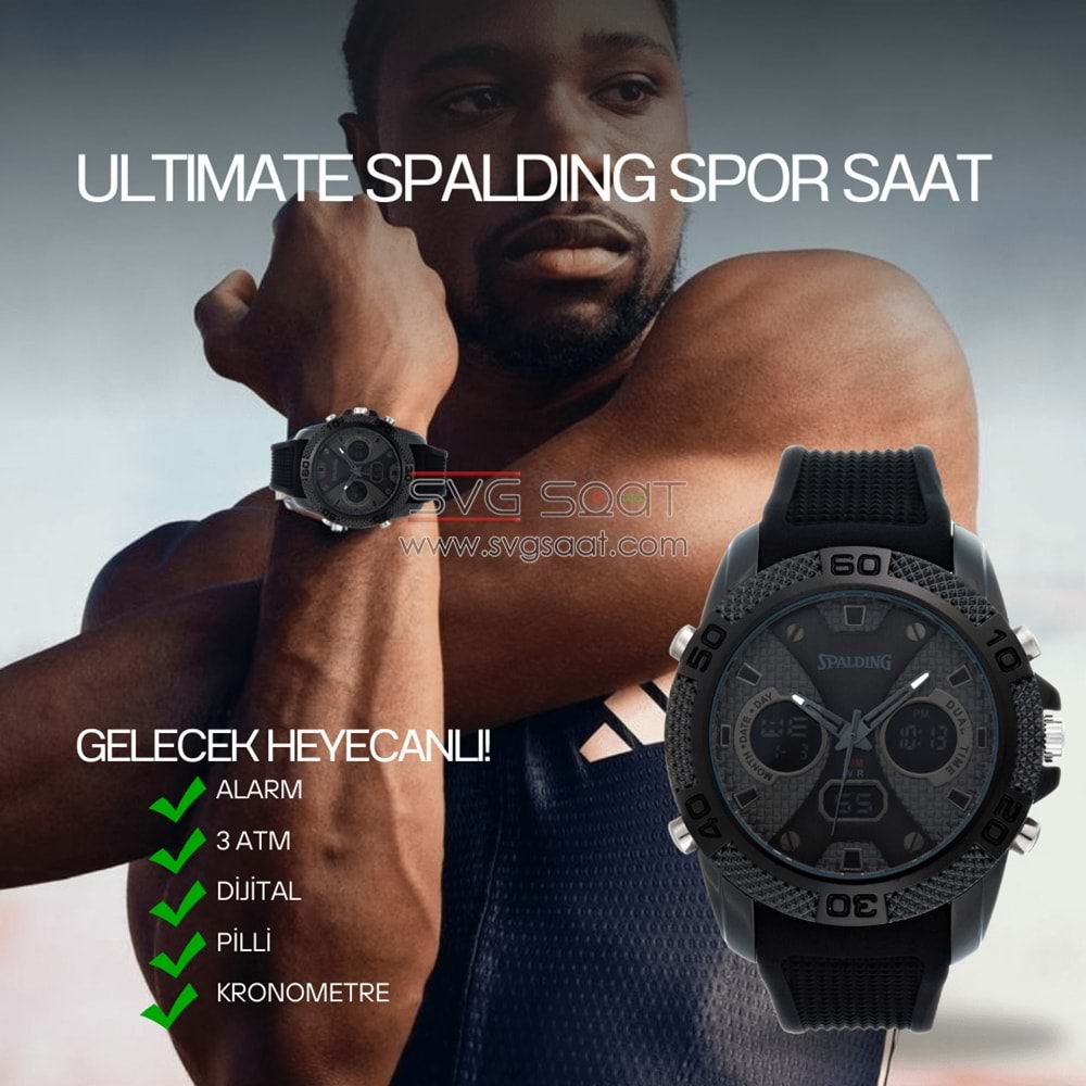 SPALDING SP-117 DİJİTAL VE ANALOG SPOR SAAT