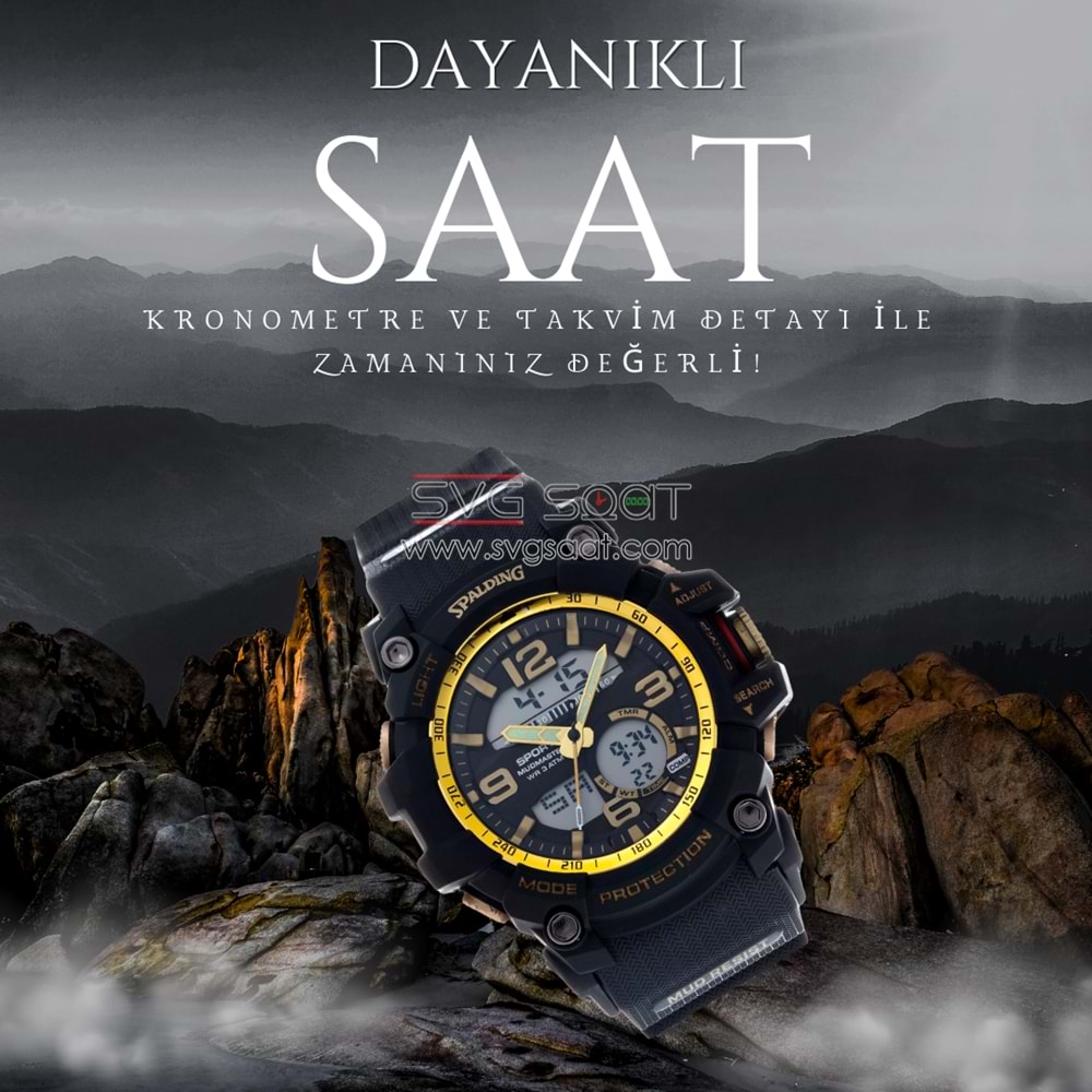 SPALDING SP-122 DİJİTAL VE ANALOG SPOR SAAT