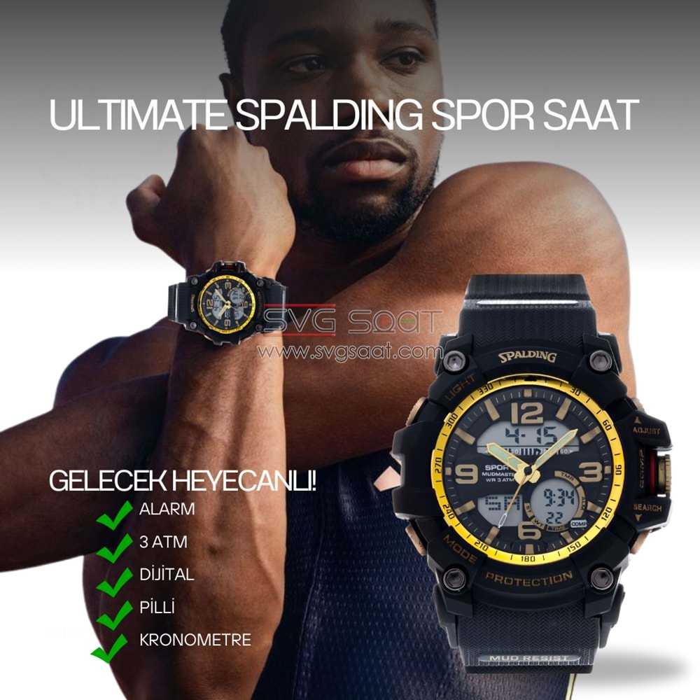 SPALDING SP-122 DİJİTAL VE ANALOG SPOR SAAT