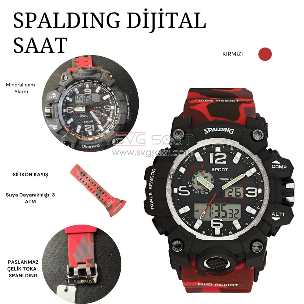 SPALDING SP-125 DİJİTAL VE ANALOG SPOR SAAT