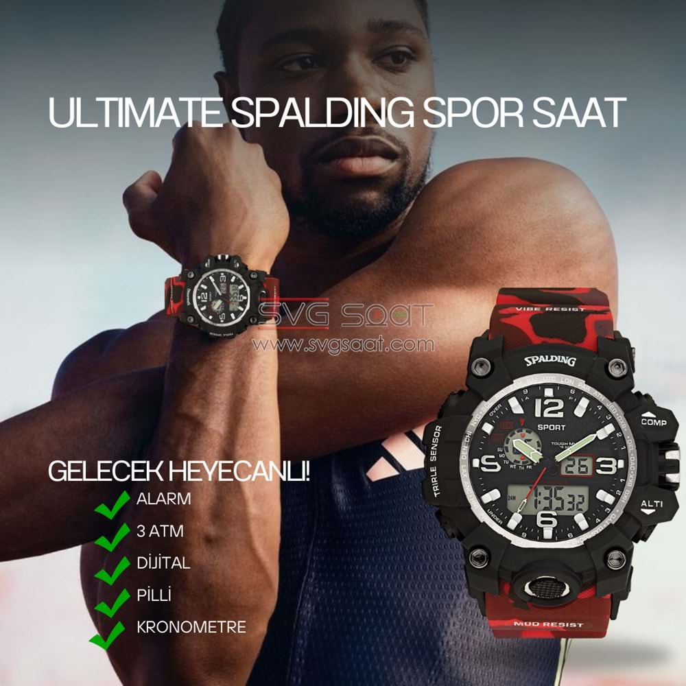 SPALDING SP-125 DİJİTAL VE ANALOG SPOR SAAT