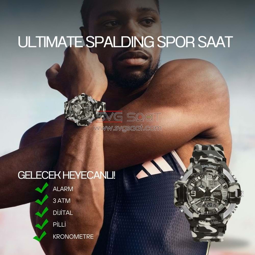 SPALDING SP-126 DİJİTAL VE ANALOG SPOR SAAT