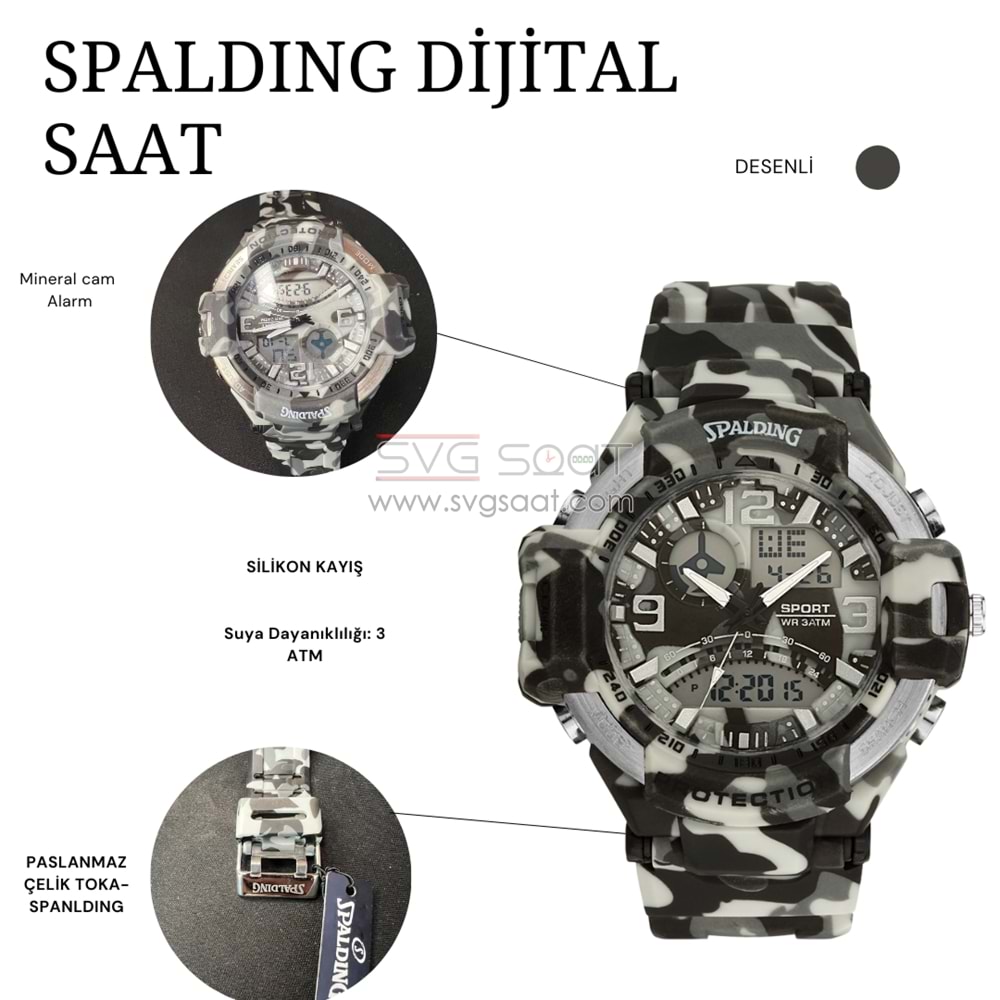 SPALDING SP-126 DİJİTAL VE ANALOG SPOR SAAT
