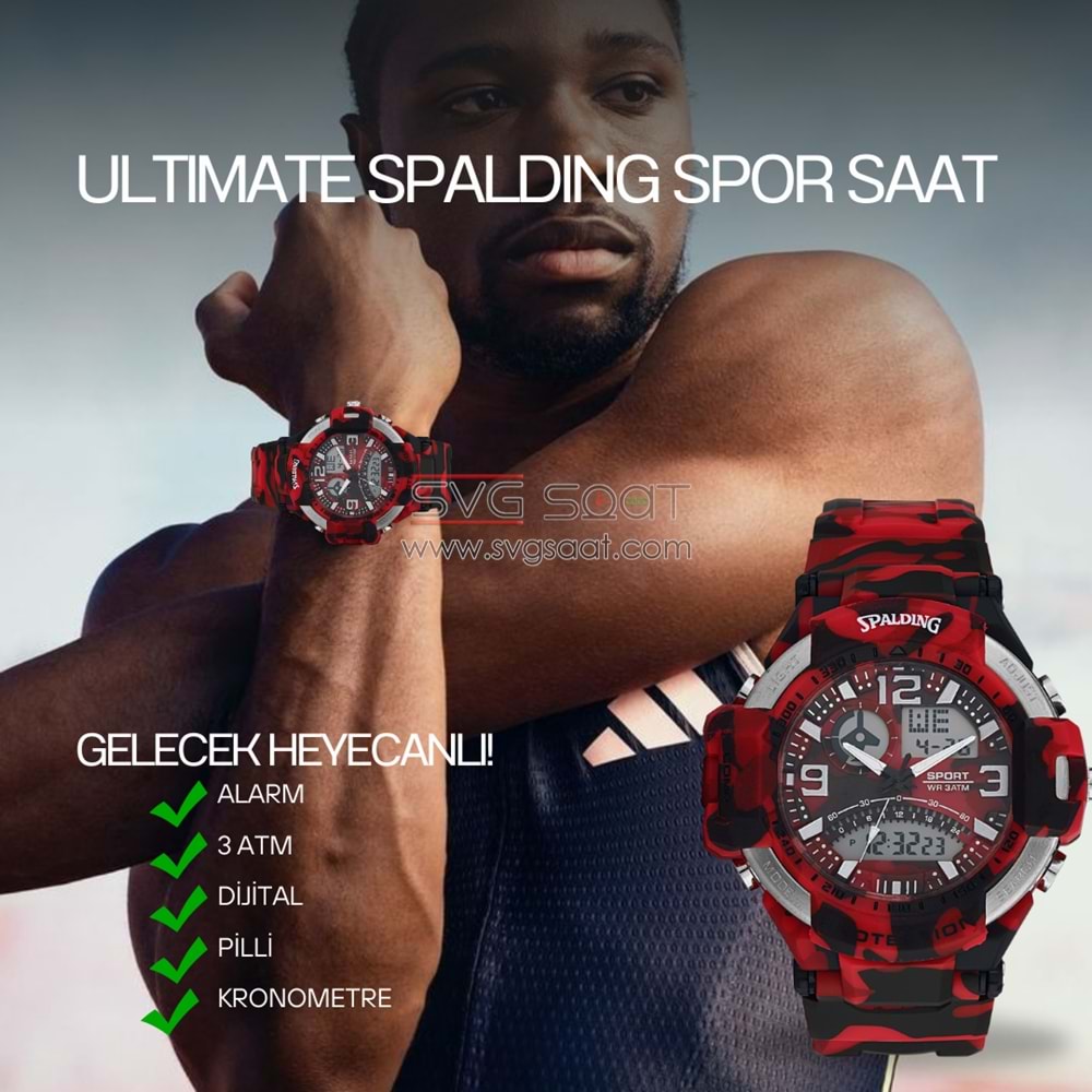SPALDING SP-126 DİJİTAL VE ANALOG SPOR SAAT