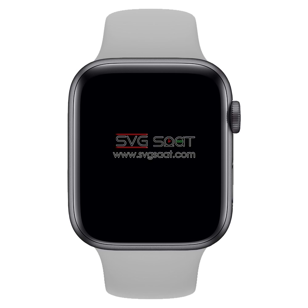 Apple watch uyumlu silikon kordon - GRİ - 42/44