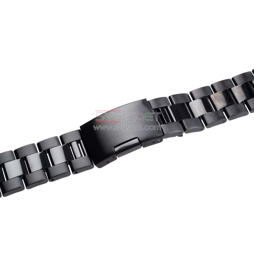 PASLANMAZ ÇELİK KORDON MK1004 - SİYAH - 28MM