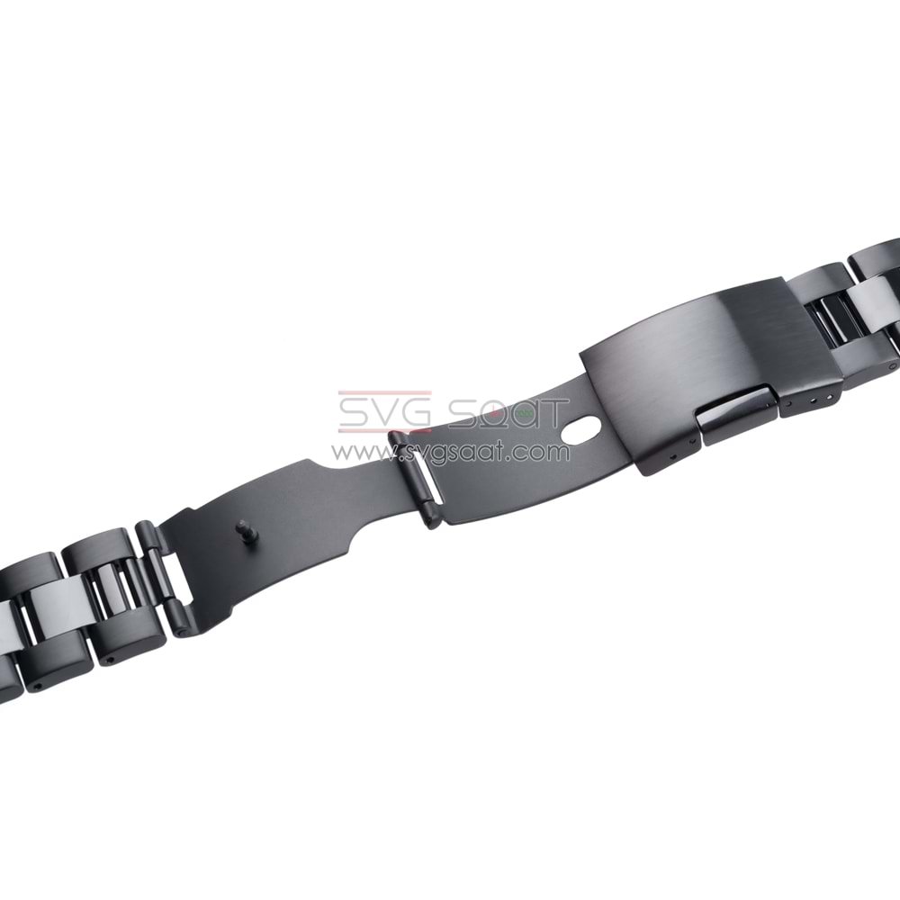 PASLANMAZ ÇELİK KORDON MK1004 - SİYAH - 28MM