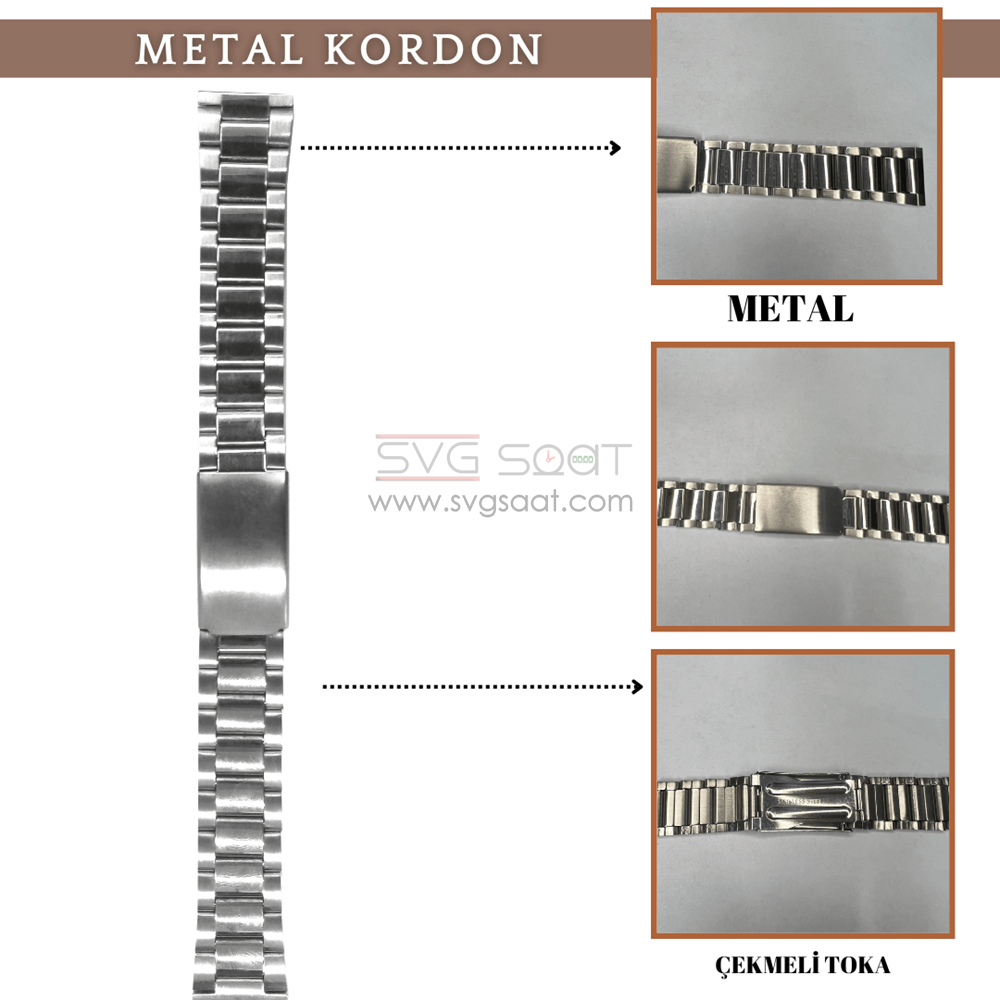 PASLANMAZ METAL KORDON MK108 - 24MM
