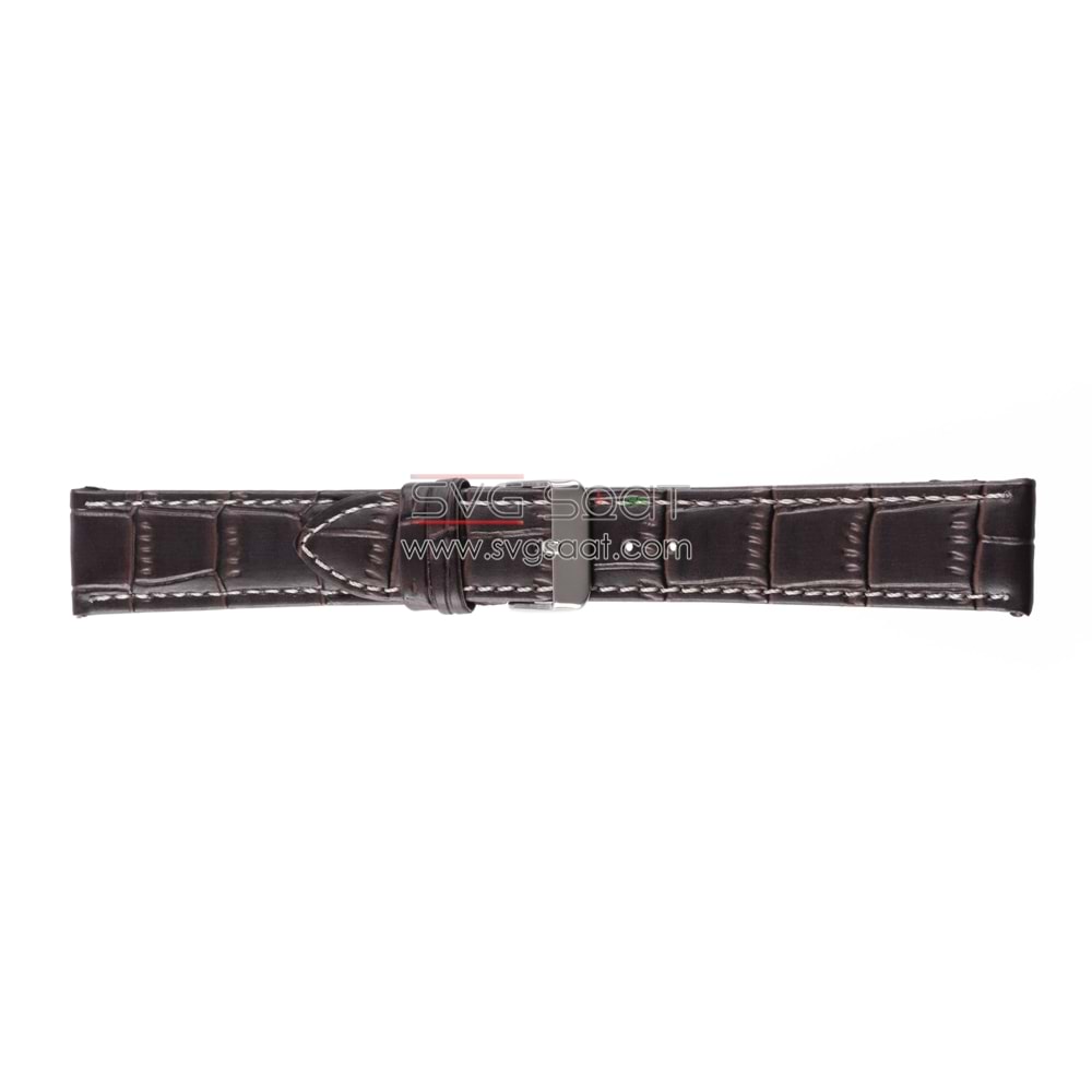 OSO 920 Saat Kordonu - KAHVERENGİ - BEYAZ - 16MM