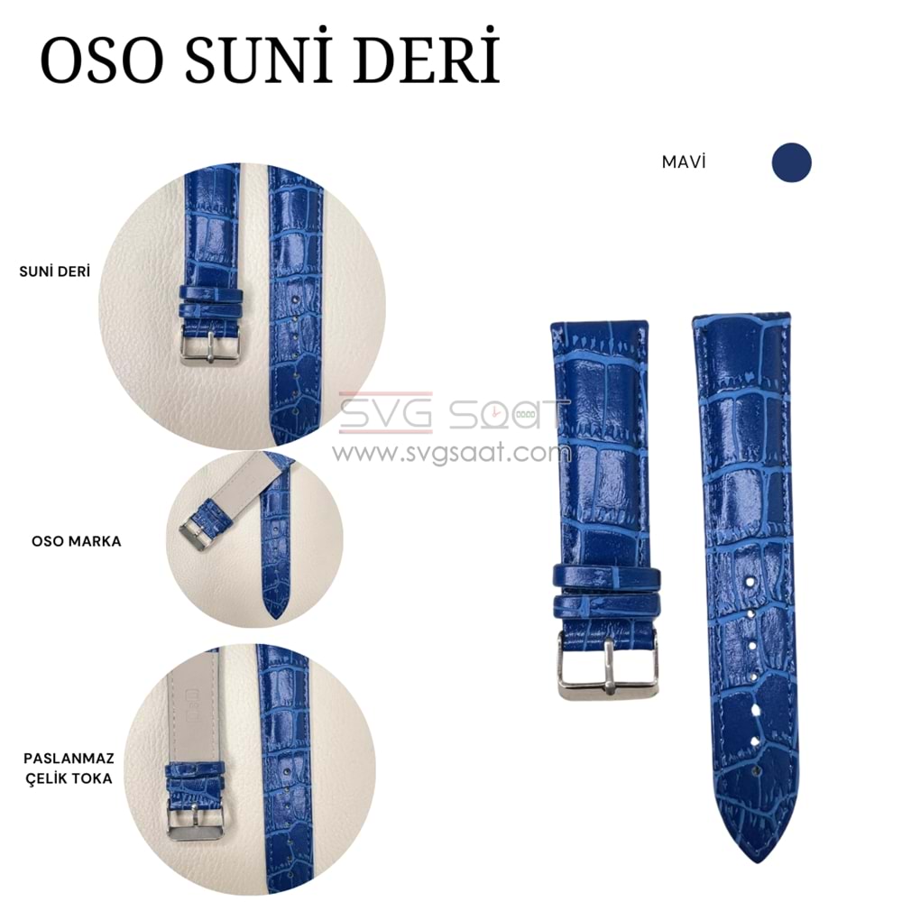 OSO 920 Saat Kordonu - MAVİ - 18MM