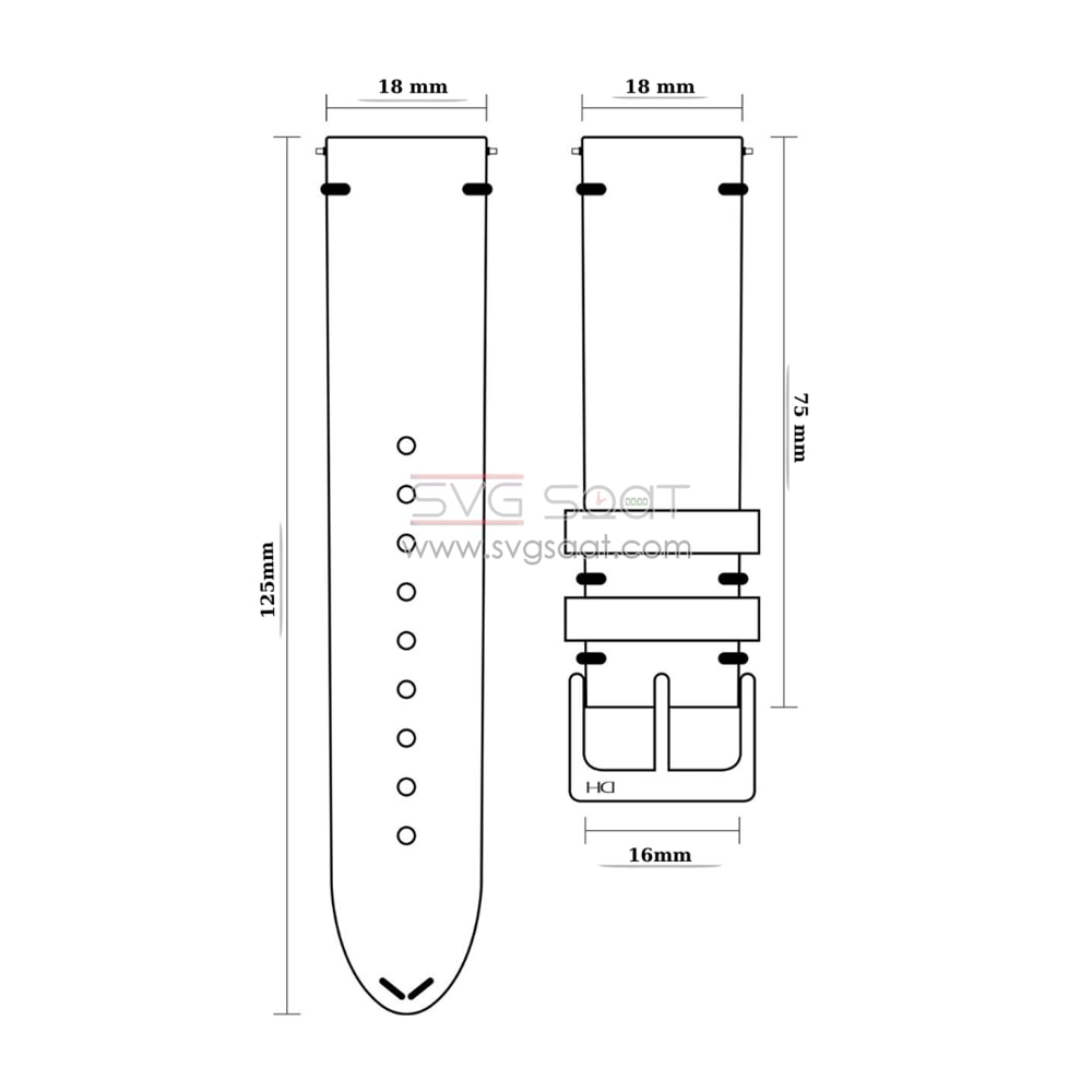 OSO 920 Saat Kordonu - MAVİ - 18MM