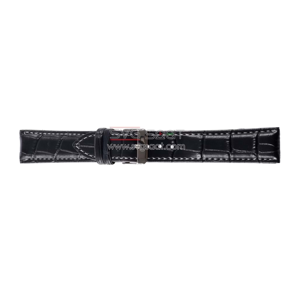 OSO 920 Saat Kordonu - SİYAH - BEYAZ - 18MM
