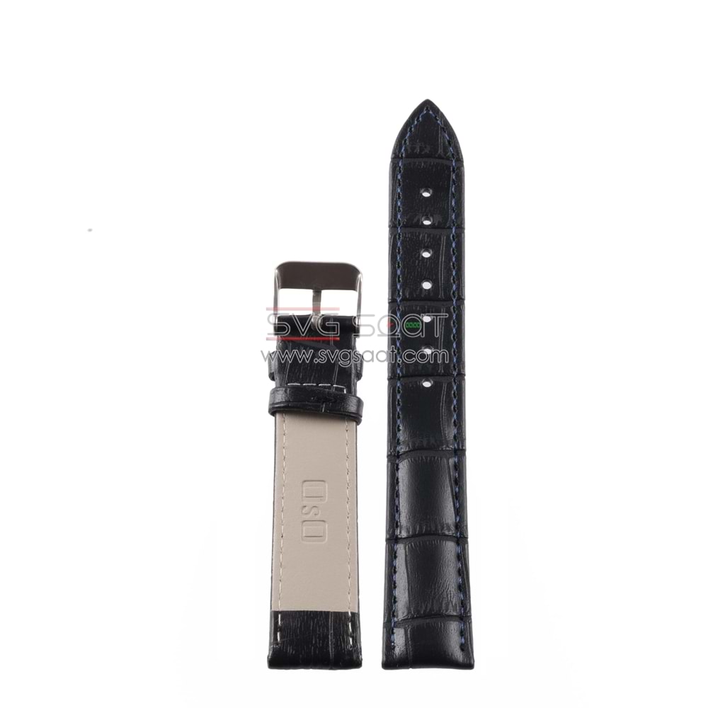 OSO 920 Saat Kordonu - SİYAH - MAVİ - 18MM