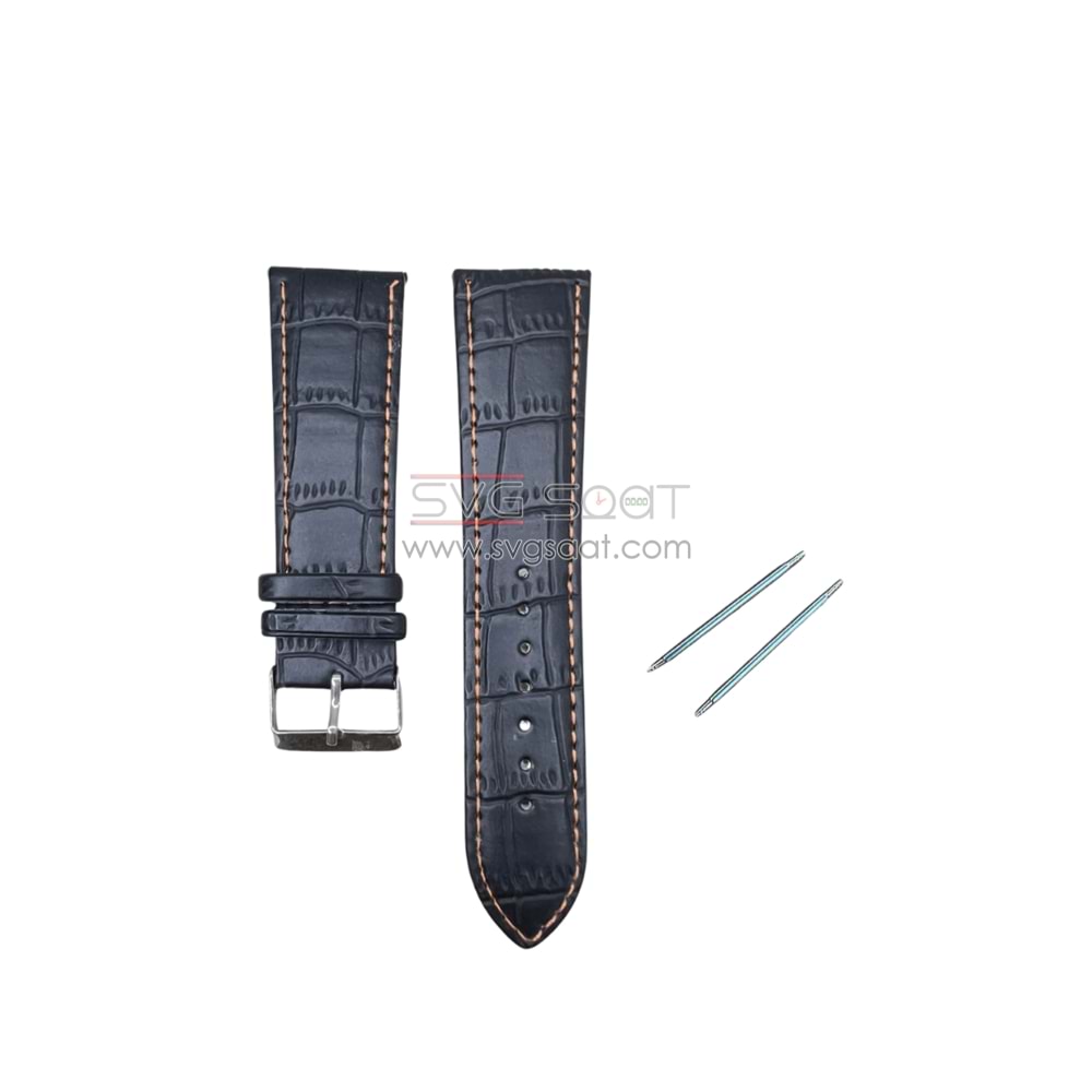 OSO 920 Saat Kordonu - SİYAH - TURUNCU - 18MM