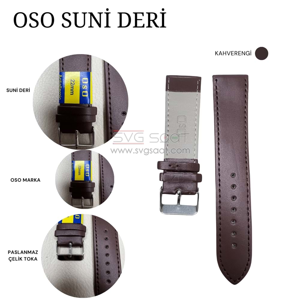 OSO 1961 Saat Kordonu - KAHVERENGİ - 12MM