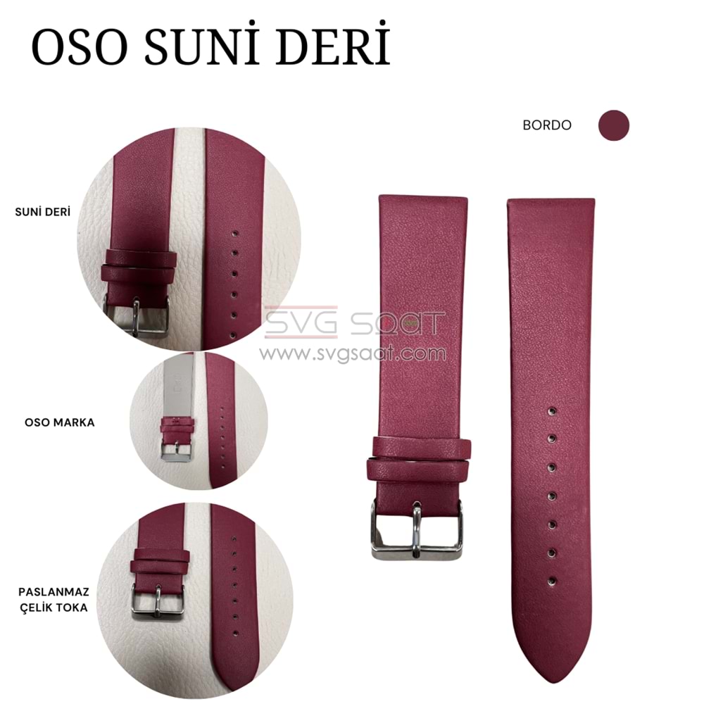 OSO 1962 Saat Kordonu - BORDO - 12MM