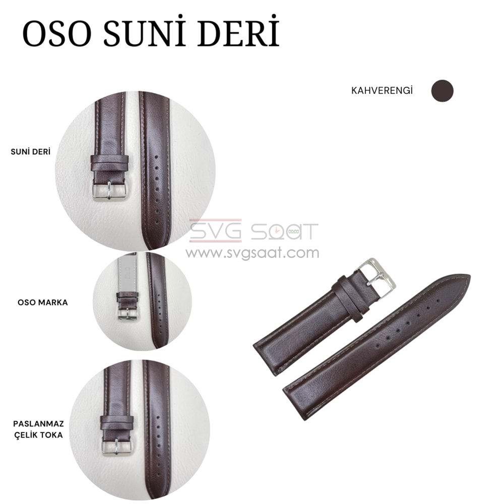 OSO 3561 XL Saat Kordonu - KAHVERENGİ - 12MM