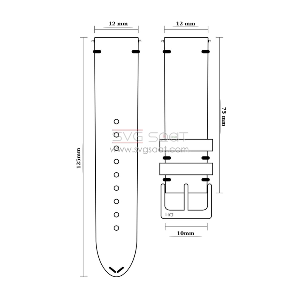 OSO 3561 XL Saat Kordonu - KAHVERENGİ - 12MM