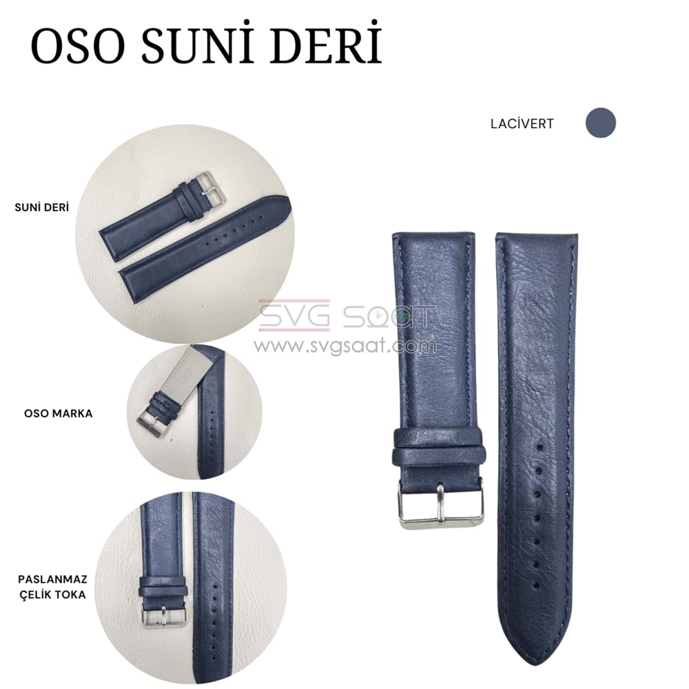 OSO 3561 XL Saat Kordonu - LACİVERT - 12MM