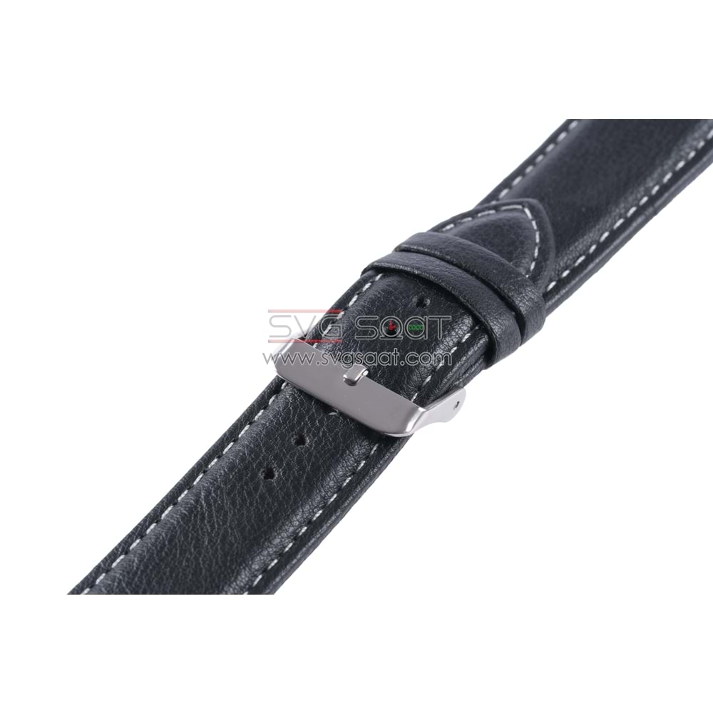 OSO 3561 XL Saat Kordonu - SİYAH - BEYAZ - 18MM
