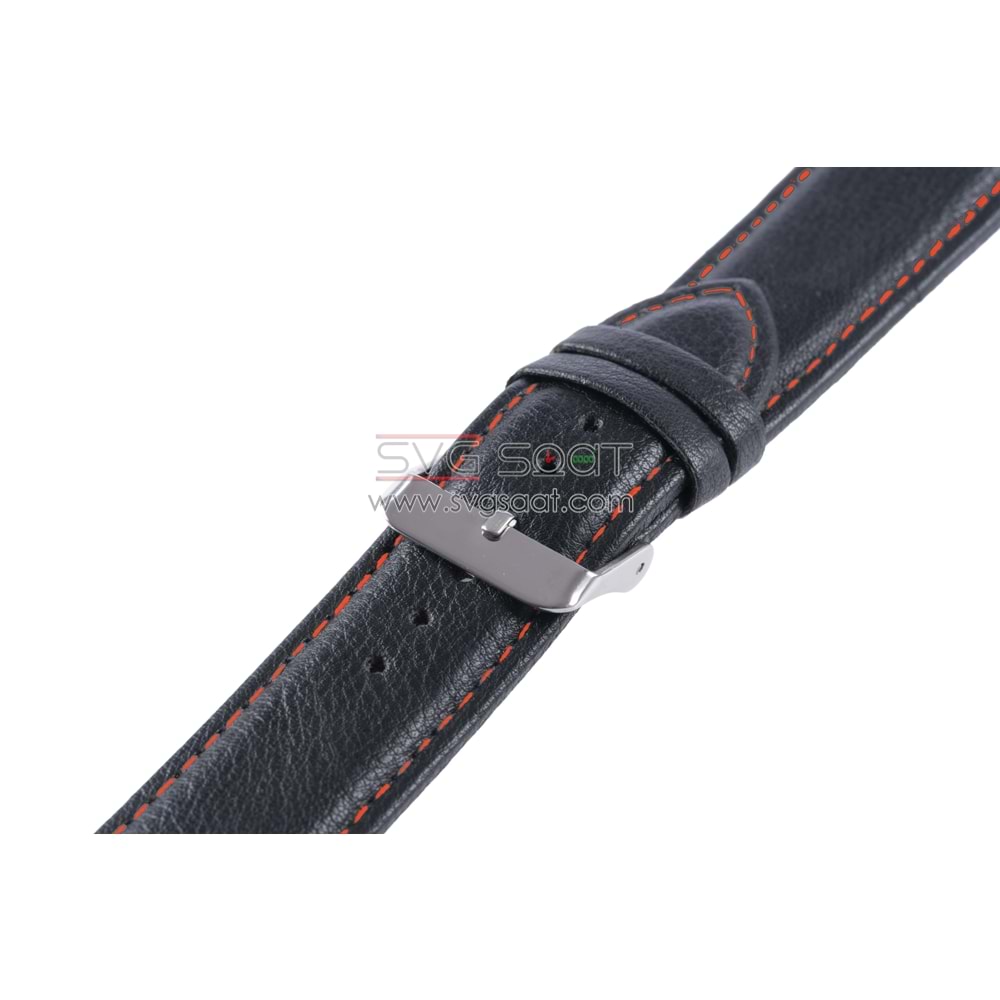 OSO 3561 XL Saat Kordonu - SİYAH - KIRMIZI - 18MM