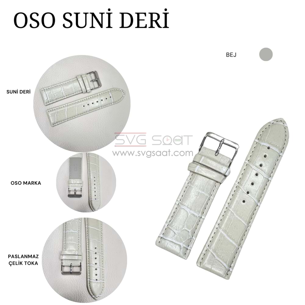 OSO 3556 Saat Kordonu - BEJ - 24MM