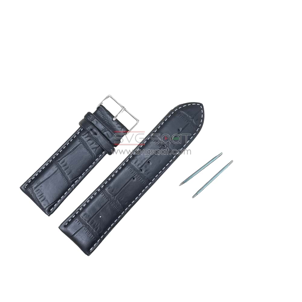 OSO 3556 Saat Kordonu - SİYAH - BEYAZ - 26MM
