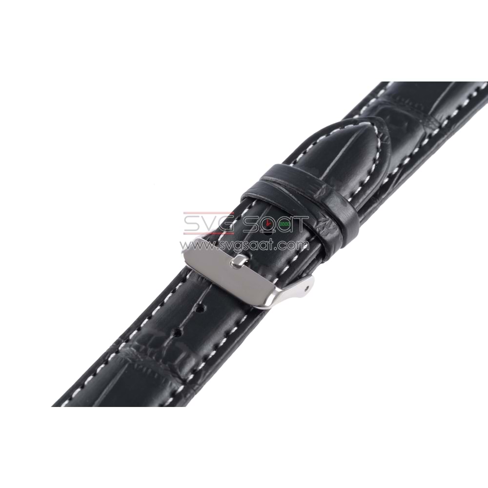 OSO 3556 Saat Kordonu - SİYAH - BEYAZ - 26MM