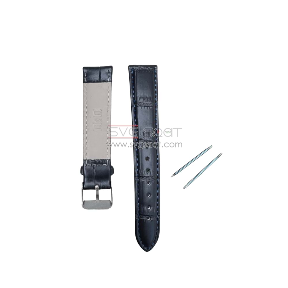 OSO 3556 Saat Kordonu - SİYAH - MAVİ - 18MM