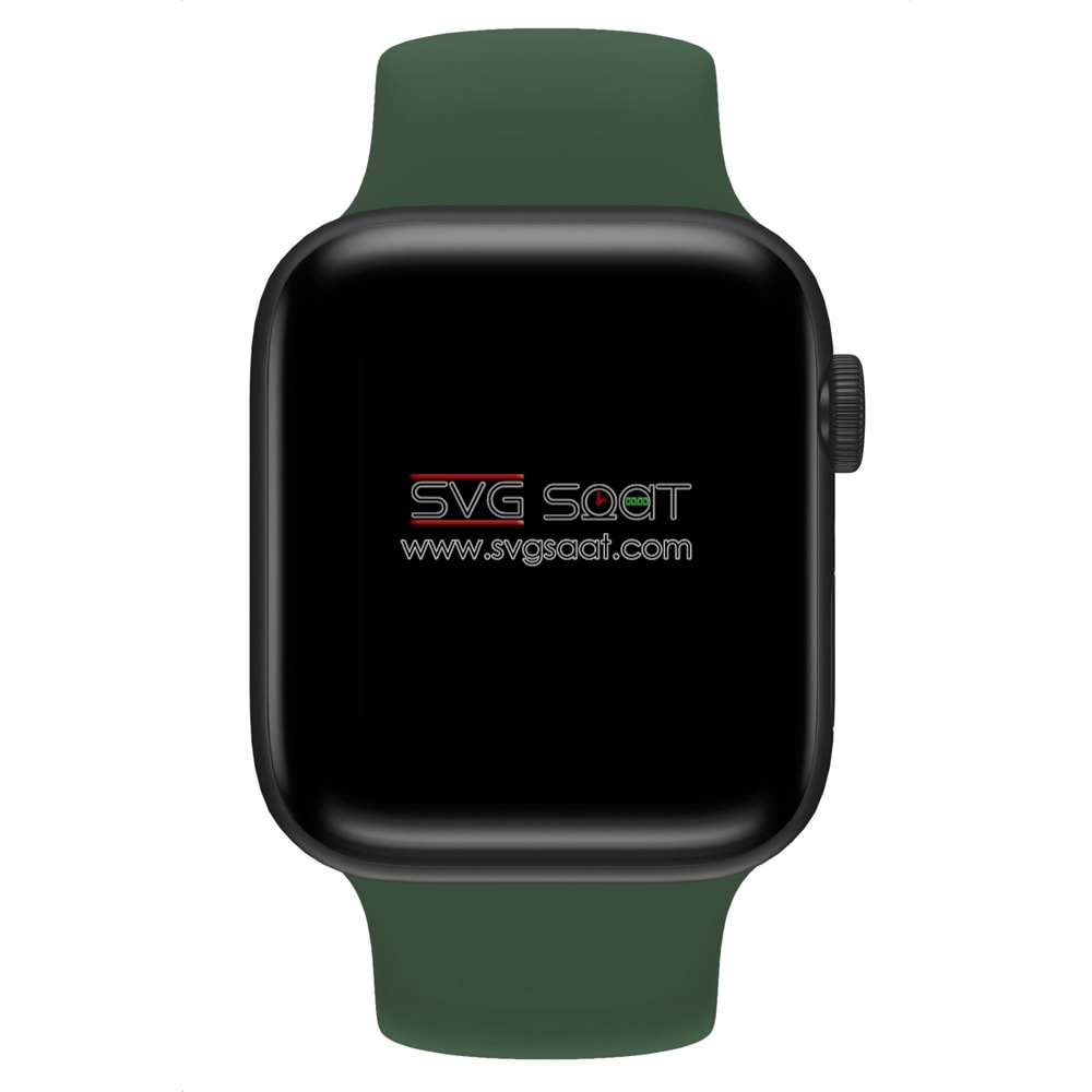 Apple watch uyumlu solo silikon kordon - HAKİ - 42/44 - M/L