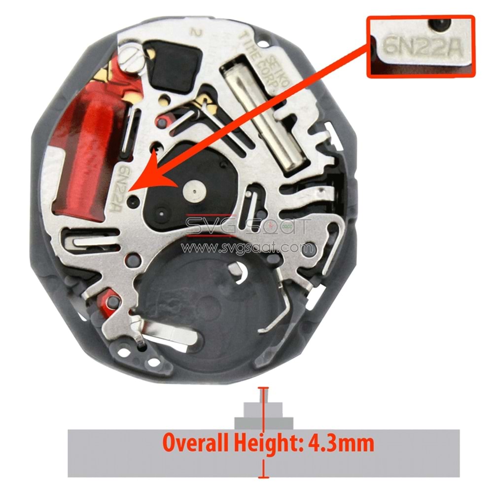 SEIKO 6N22 SAAT MAKİNASI - İADESİZ