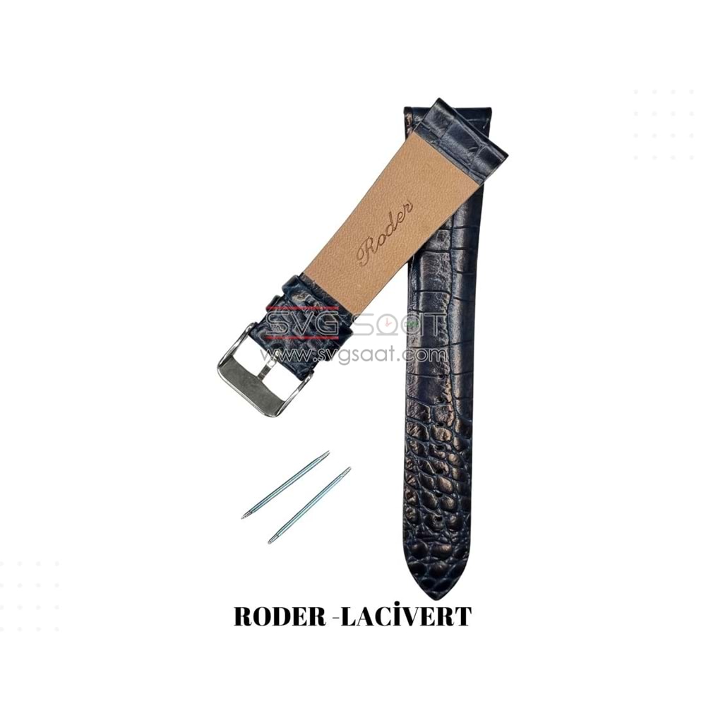 R4174 RODER DERİ KAYIŞ - LACİVERT - 20MM