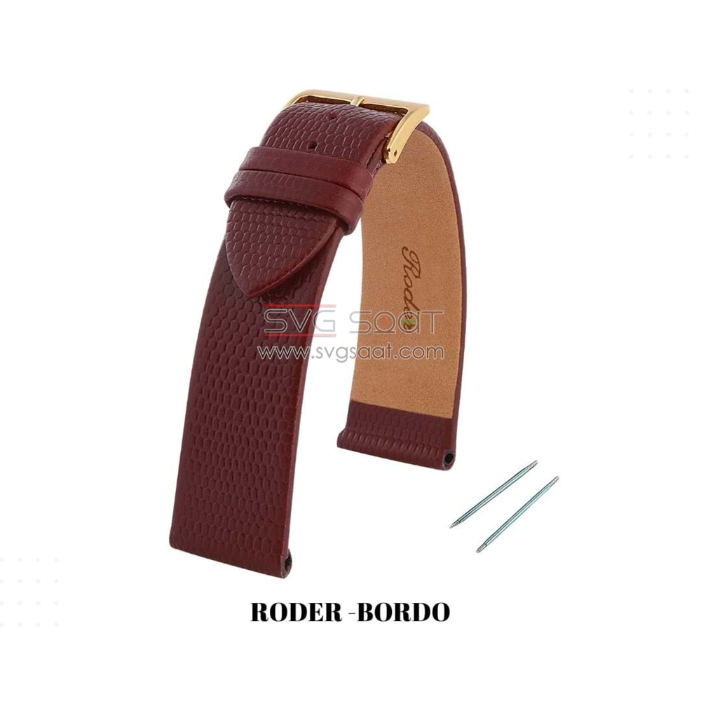 R4157 RODER DERİ KAYIŞ - BORDO - 12MM