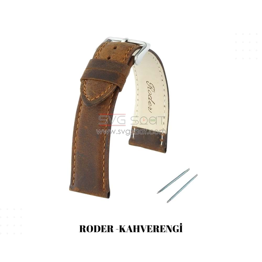 R4154S RODER DERİ KAYIŞ - KAHVERENGİ - 22MM