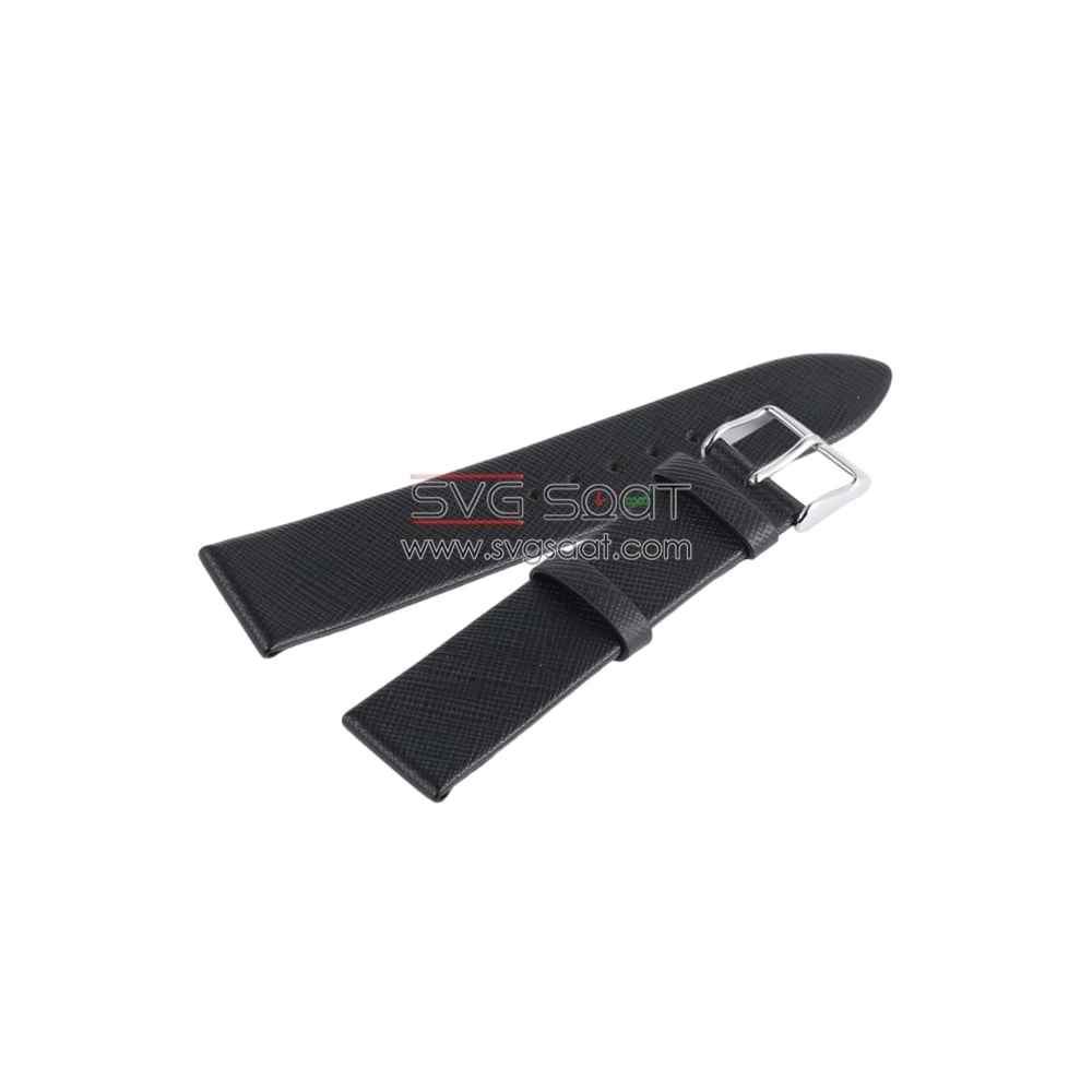 R4107 RODER DERİ KAYIŞ - SİYAH - 18MM
