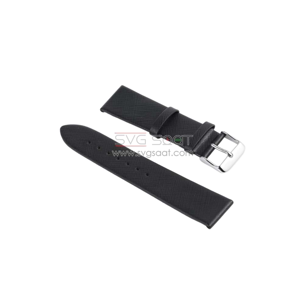 R4107 RODER DERİ KAYIŞ - SİYAH - 18MM