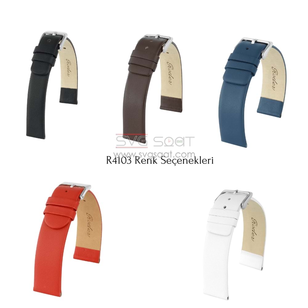 R4103 RODER DERİ KAYIŞ - KIRMIZI - 18X18MM