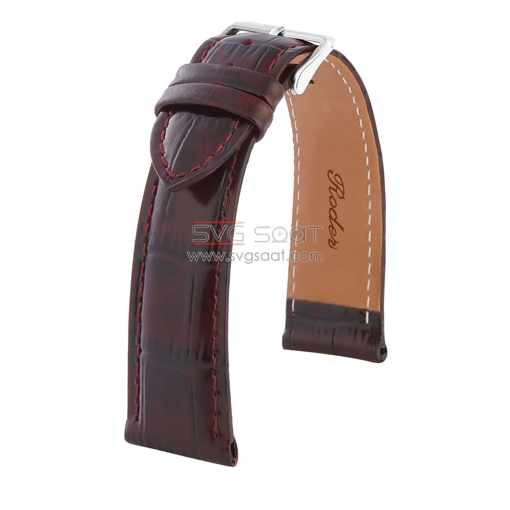 R4102S RODER DERİ KAYIŞ - BORDO - 18MM