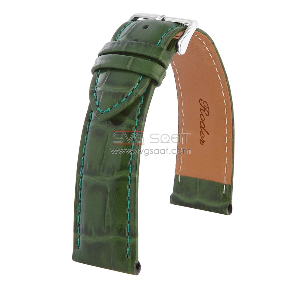 R4102S RODER DERİ KAYIŞ - YEŞİL - 22MM