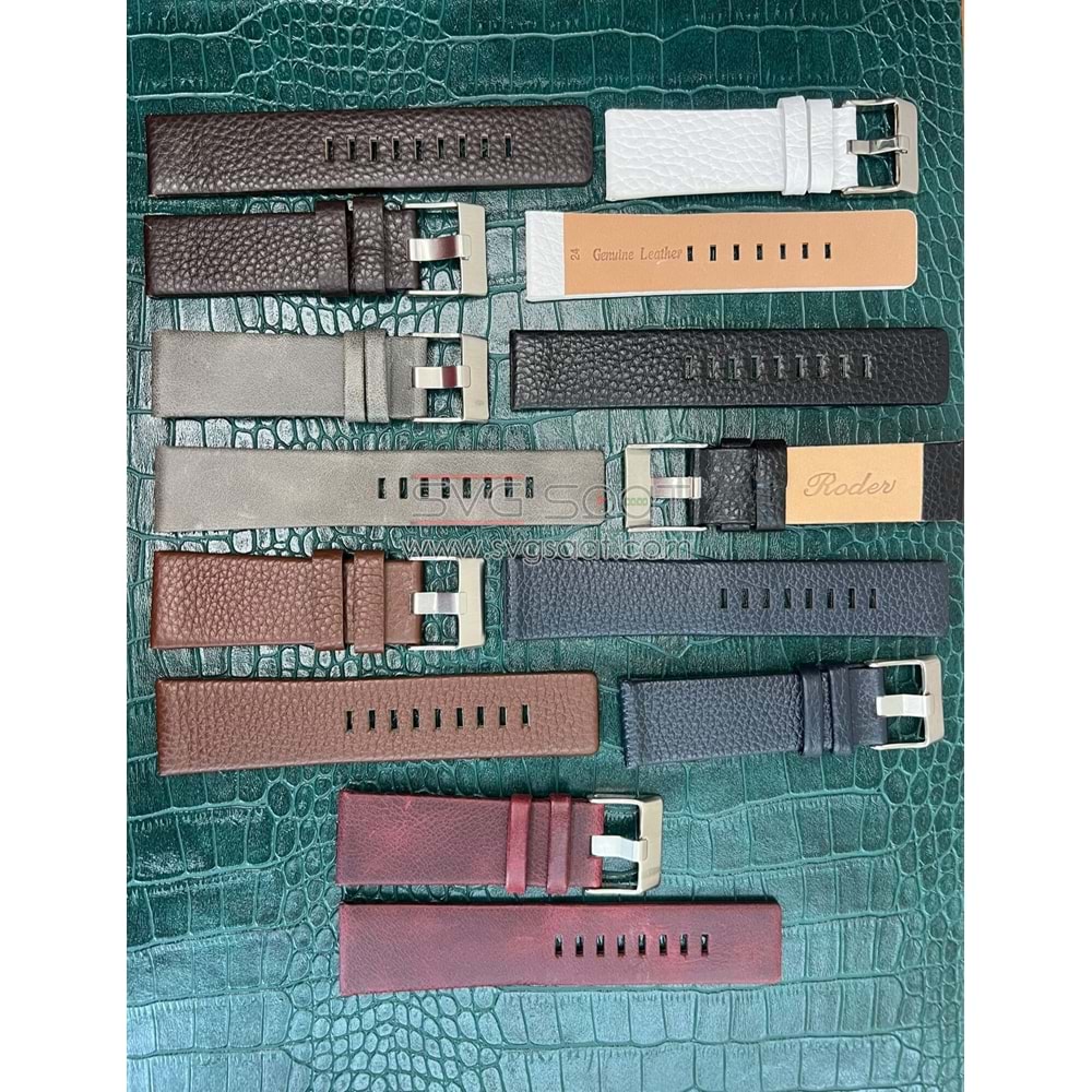 R4109 RODER DERİ KAYIŞ - TIGUANA GRİ - 24MM