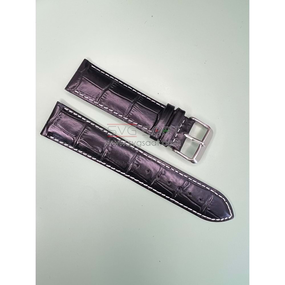 R4102W RODER DERİ KAYIŞ - SİYAH - BEYAZ - 18MM