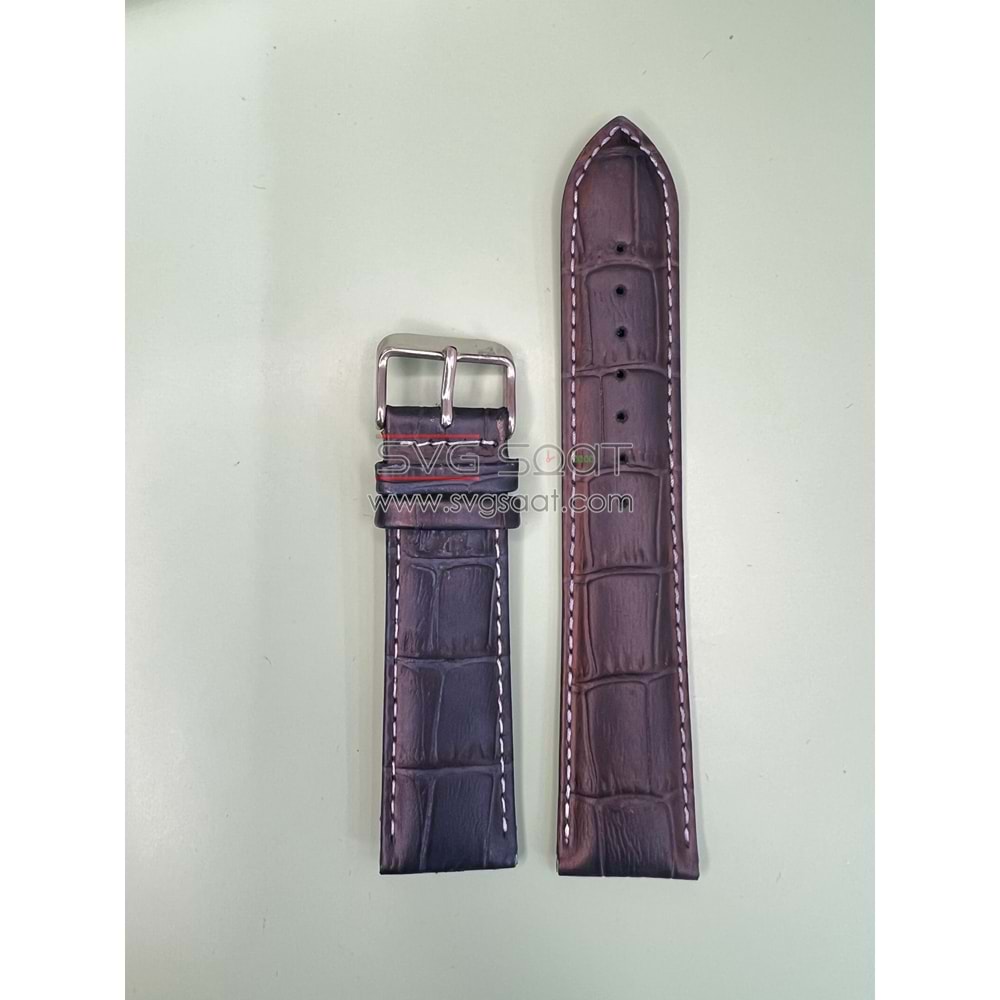 R4102W RODER DERİ KAYIŞ - LACİVERT - BEYAZ - 18MM